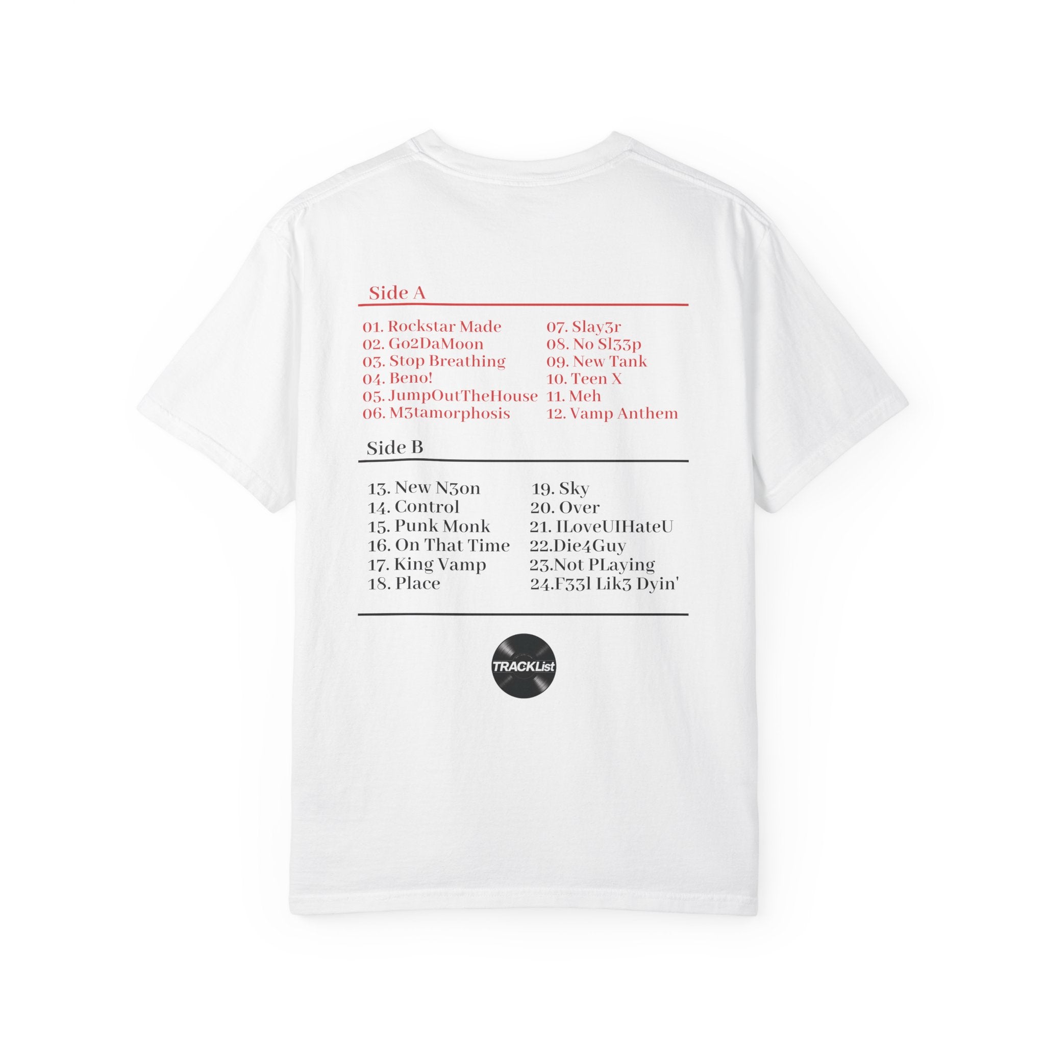 Whole Lotta Red TRACKLIST Tee